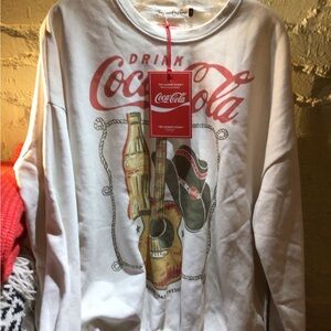 NEW! The laundry room White Coca-Cola Graphic sweatshirt